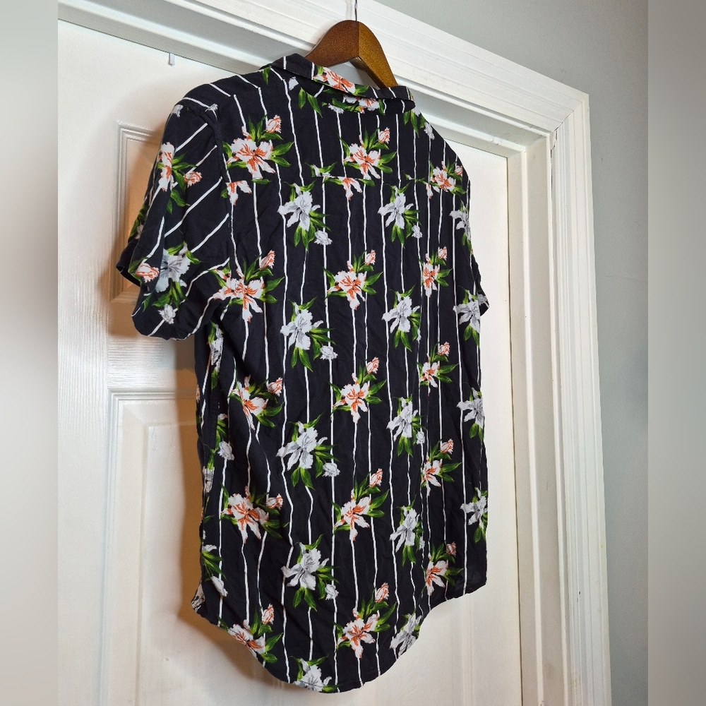 English Laundry Black Floral Men's Shirt Size Large - Picture 7 of 8